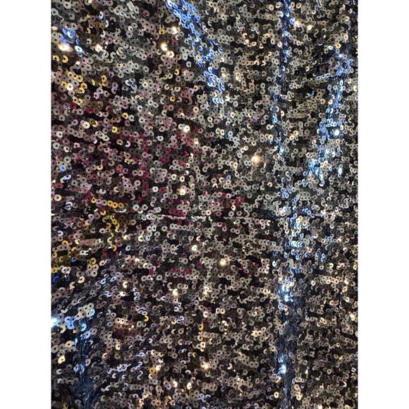 J. Crew Crewcuts Girls' Flutter Sleeve Sequin Dress Silver Black Eras Tour Sz 14 - Picture 10 of 16